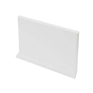 U.S. Ceramic Tile Color Collection Matte Tender Gray 4 in. x 6 in. Ceramic Cove Base Wall Tile DISCONTINUED U261 AT3410