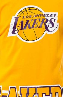 Mitchell & Ness Tee LA Lakers Blocked Pass in Yellow
