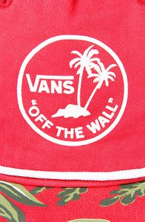 The VANS Broloha Surf Snapback Hat in Red Hawaiian