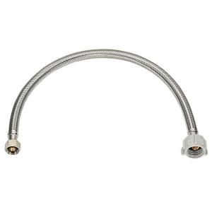 Homewerks Worldwide 1/2 in. OD x 7/8 in. BC x 9 in. Braided Stainless Steel Toilet Supply Line 7233 09 12 2