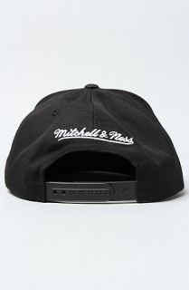 Mitchell & Ness The Brooklyn Nets Standard Logo Snapback Cap in Black White