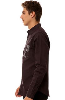 Elwood Shirt Bandana Pocket LS Buttondown in Black