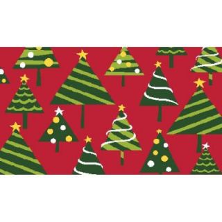Natco Christmas Brilliance 17.7 in. x 29.9 in. Printed Nylon Holiday Mat 9236W.91.04