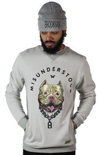 Entree LS MISUNDERSTOOD PITBULL Gray Crewneck