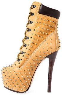 Zigi Shoes Boot Jo Bootie in Studded Tan