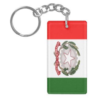 Italy Flag & Emblem / Keychain