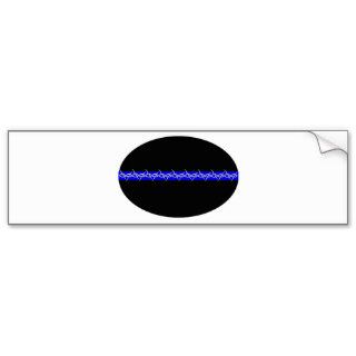 Barbed Blue Line Corrections Bumper Sticker