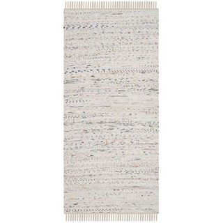 Safavieh Hand woven Rag Rug White Cotton Rug (23 X 5)