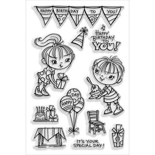 Stampendous Perfectly Clear Stamps 4x6 Sheet kiddo Birthday