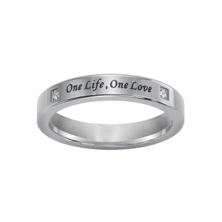 BEST VALUE One Life, One Love Silver Ring w/Diamond Accents, White