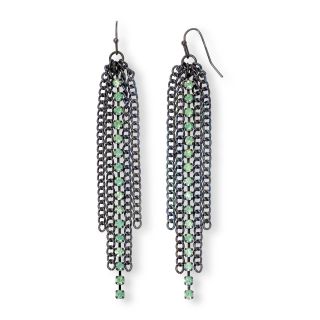 Decree Chains of Cool Tassel Earrings, Green