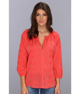 Velvet by Graham and Spencer Linda02 Peasant Top Womens Blouse (Coral)