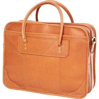 Leather Top Handle Laptop Briefcase   Vachetta