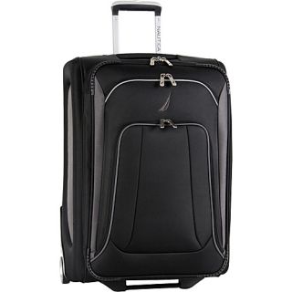Charter 24 Wheeled Suitcase Black/grey   Nautica Large Rolling Luggage