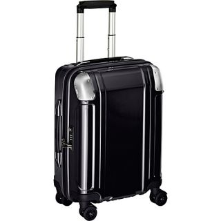 Geo Polycarbonate Carry On 4 Wheel Spinner Travel Case Black  