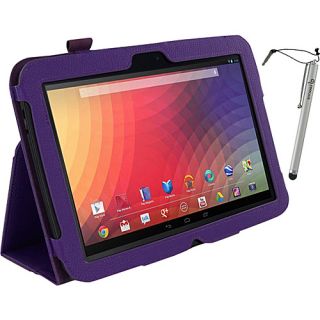 Dual Station Case w/ Stylus for Google Nexus 10 Purple   rooCASE Laptop