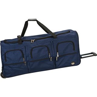 Voyage 4 40 Rolling Duffel Navy   Rockland Luggage Large Rolli