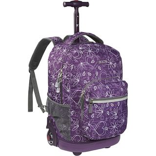 J World Sunrise Rolling Backpack   Love Purple