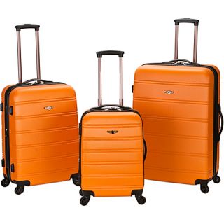 3 Piece Carnival Hardside Spinner Set Orange   Rockland Luggage