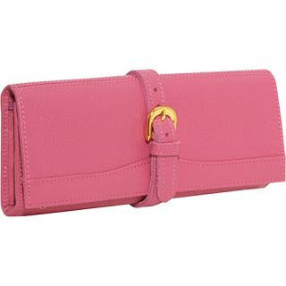 Leather Jewelry Roll   Pink