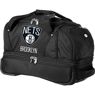 NBA Brooklyn Nets 22 Drop Bottom Wheeled Duffel Bag Black