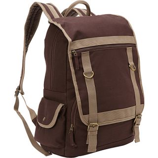 Expresso Canvas Compucase Brown   Bellino Laptop Backpacks