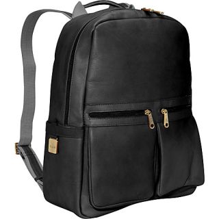 City Pocket Laptop Backpack Vachetta Black   Clava Laptop Backpacks