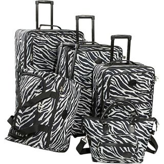Animal Print 5 Piece Luggage Set   Zebra