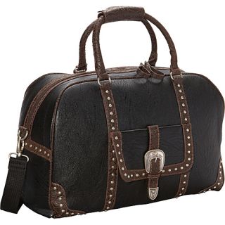 Lake Tahoe Carry on Tote Black/Embossed Brown   Bandana All Purpose Duff