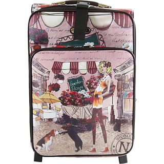 Cleo 22 Inch Rolling Expandable Carry On Print Collection Garden Flow