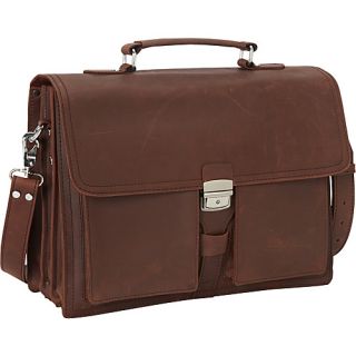 16 Pro Cowhide Leather Portfolio Briefcase Reddish BRN   Vaga