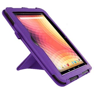 Google Nexus 10   Origami Dual View Vegan Leather Case Purple   rooCASE