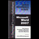 Microsoft Word 2007 Quick Reference Guide