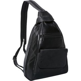 Leather Mini Backpack   Black