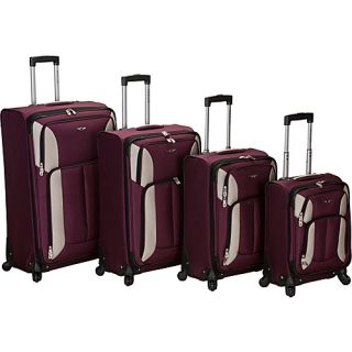 4 Piece Quad Spinner Luggage Set