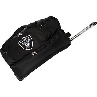 NFL Oakland Raiders 27 Drop Bottom Wheeled Duffel Bag Blac