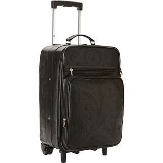 20 Upright Roller Bag Black   Ropin West Small Rolling Luggage