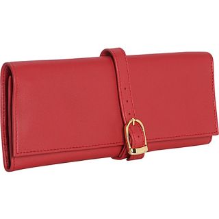 Jewelry Roll   Top Grain Leather   Red