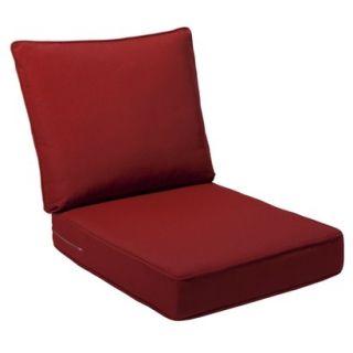 Rolston 2 Piece Outdoor Seat & Back Replacement Chair/Loveseat Cushion Set   Red