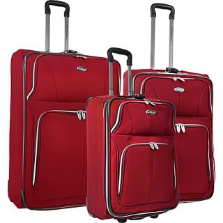 Segovia 3 Piece Luggage Set Red   U.S. Traveler Luggage Sets