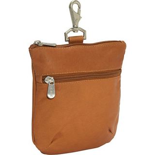 Zippered Valuable Pouch   Saddle