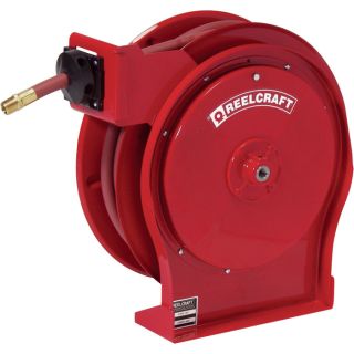 Reelcraft Air/Water Hose Reel With Hose   3/8 Inch x 50ft. Hose, Max. 300 PSI