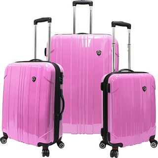 Sedona 3 Piece Hardside Spinner Set Pink   Travelers Choice H