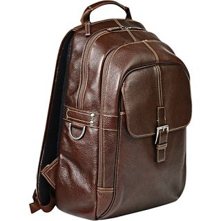 Tyler Laptop Backpack COFFEE W/KHAKI   Boconi Laptop Backpacks
