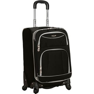Venice 20 Spinner Carry On Black   Rockland Luggage Small Roll