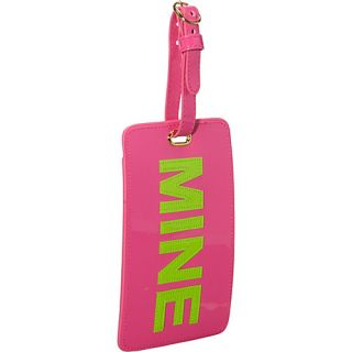 Mine Luggage Tag Pink with Green   pb travel Large Rolling Luggage