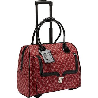 Quilted 15.6 Laptop Rollerbrief Red   Cabrelli Wheeled Business Cases