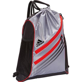 Strength Sackpack Mid Grey/Hi Red Red   adidas School & Day Hiking Backpa