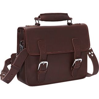 Cowhide Leather Messenger Laptop Bag Coffee Brown   Vagabond T