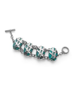 Crescent Weave Turquoise Bracelet